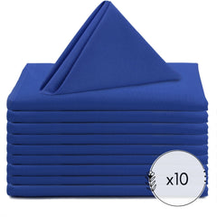 20 inch Polyester Cloth Napkins Royal Blue (Pack of 10)