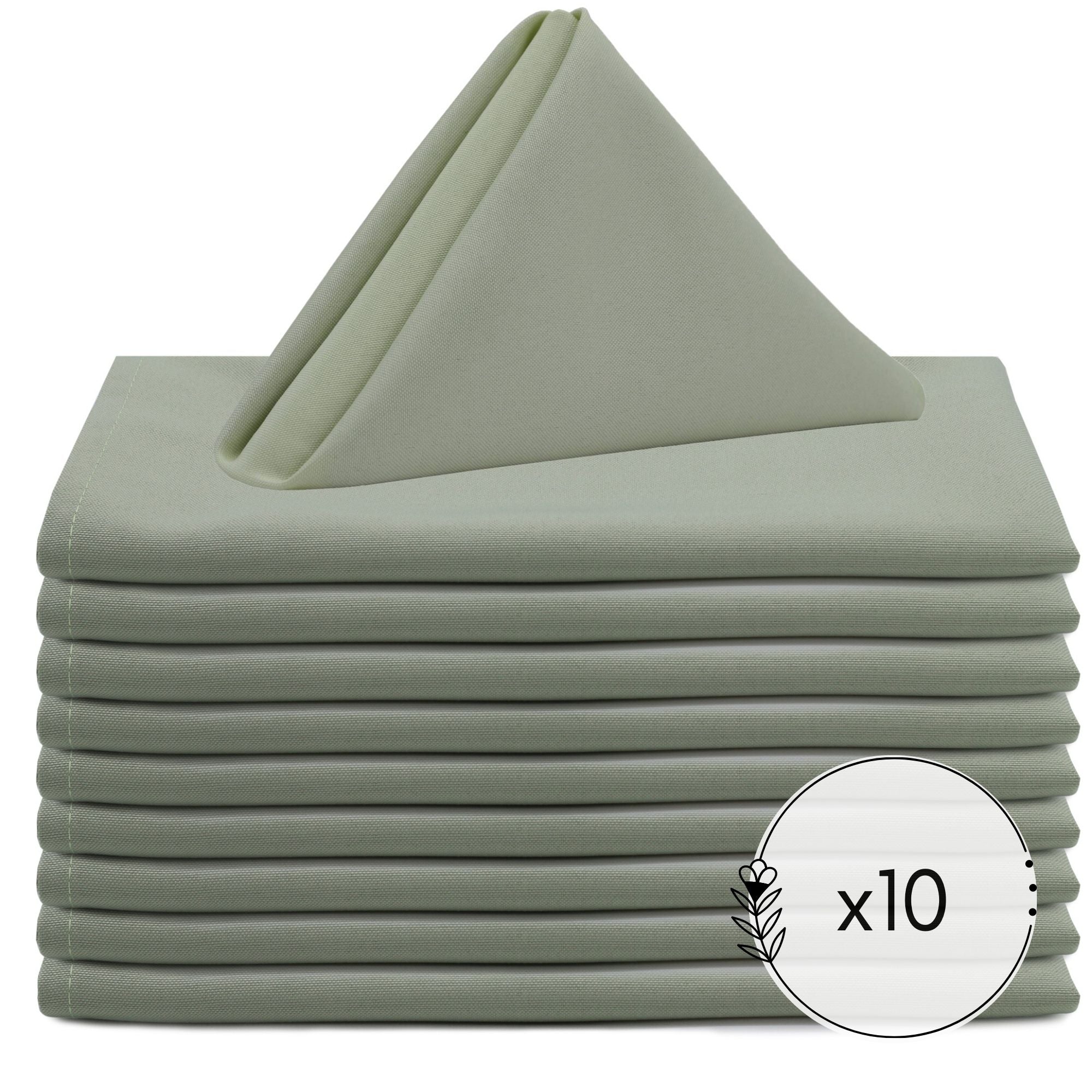 20 Inch Polyester Cloth Napkins Sage (Pack of 10)