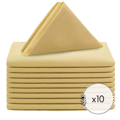 20 inch Polyester Cloth Napkins Pastel Yellow (Pack of 10)