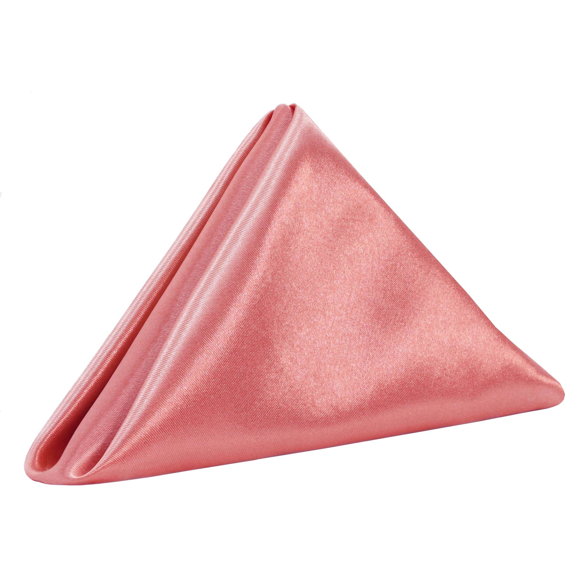 20 inch Satin Cloth Napkins Coral (Pack of 10)