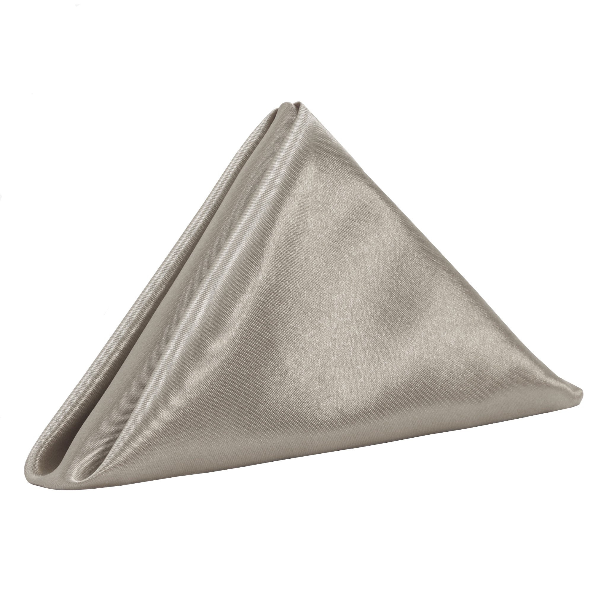 20 inch Satin Cloth Napkins Platinum (Pack of 10)