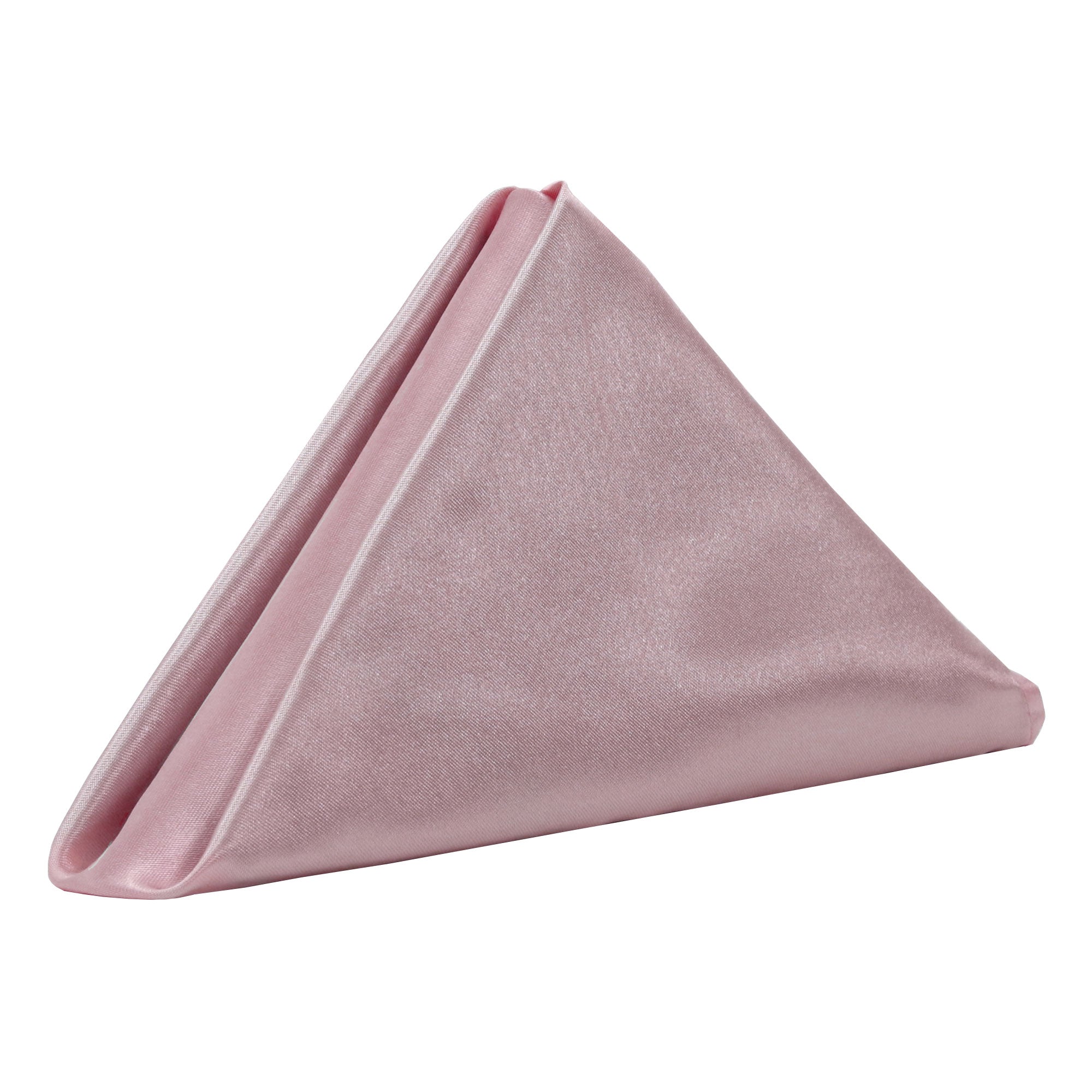 20 Inch Satin Cloth Napkins Dusty Rose (Pack of 10)