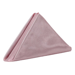20 Inch Satin Cloth Napkins Dusty Rose (Pack of 10)