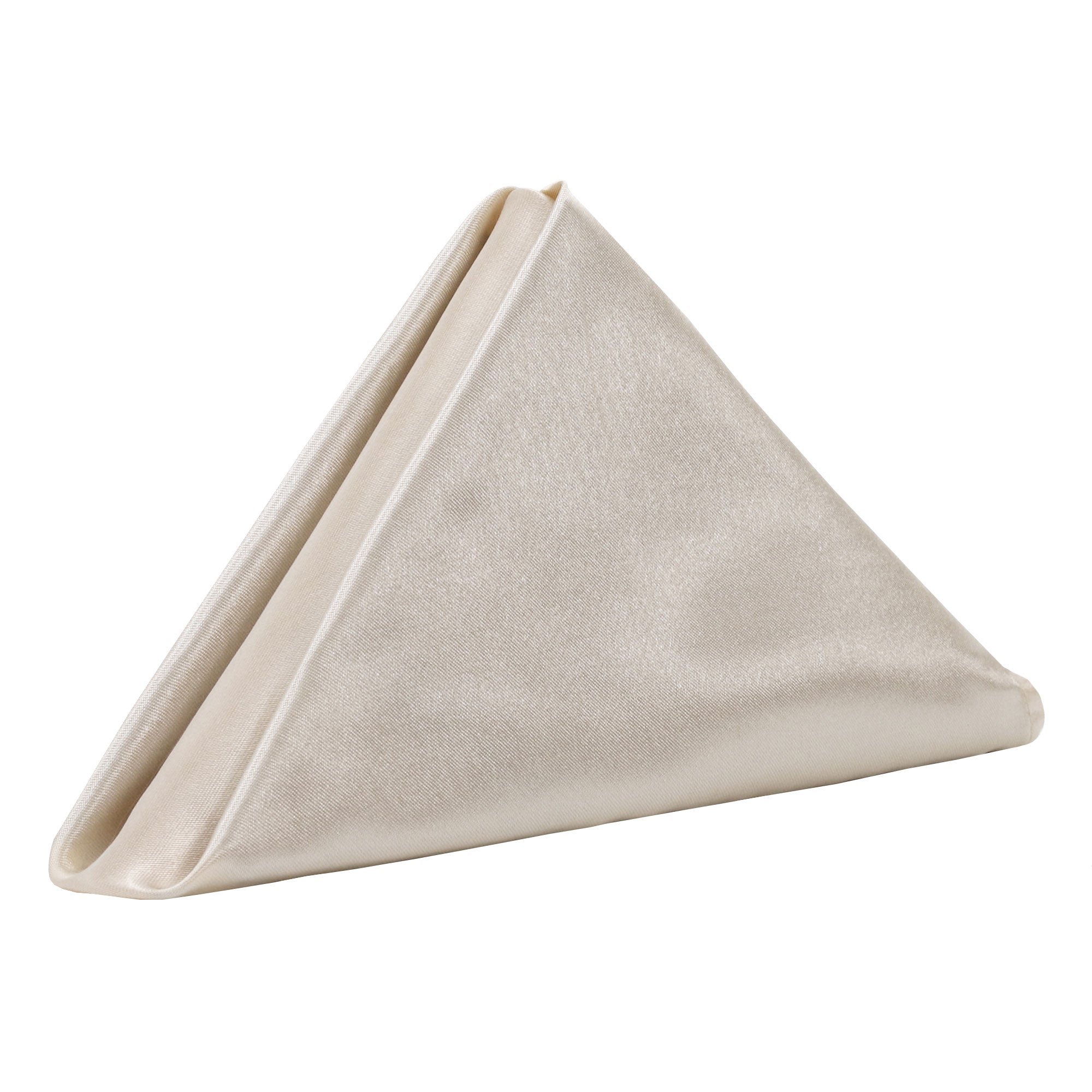 20 inch Satin Cloth Napkins Ivory (Pack of 10)