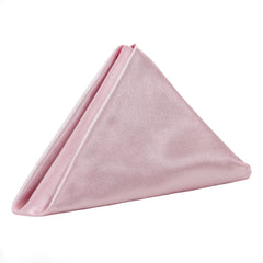 20 inch Satin Cloth Napkins Pink (Pack of 10)