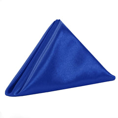 20 Inch Satin Cloth Napkins Royal Blue (Pack of 10)