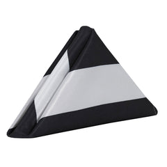 20 inch Satin Cloth Napkins Black/White Striped (Pack of 10)