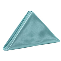20 inch Satin Cloth Napkins Turquoise (Pack of 10)