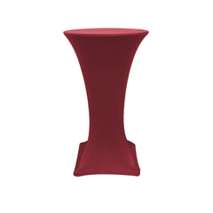 24 inch Highboy Cocktail Spandex Table Cover Burgundy