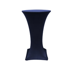 24 inch Highboy Cocktail Spandex Table Cover Navy Blue