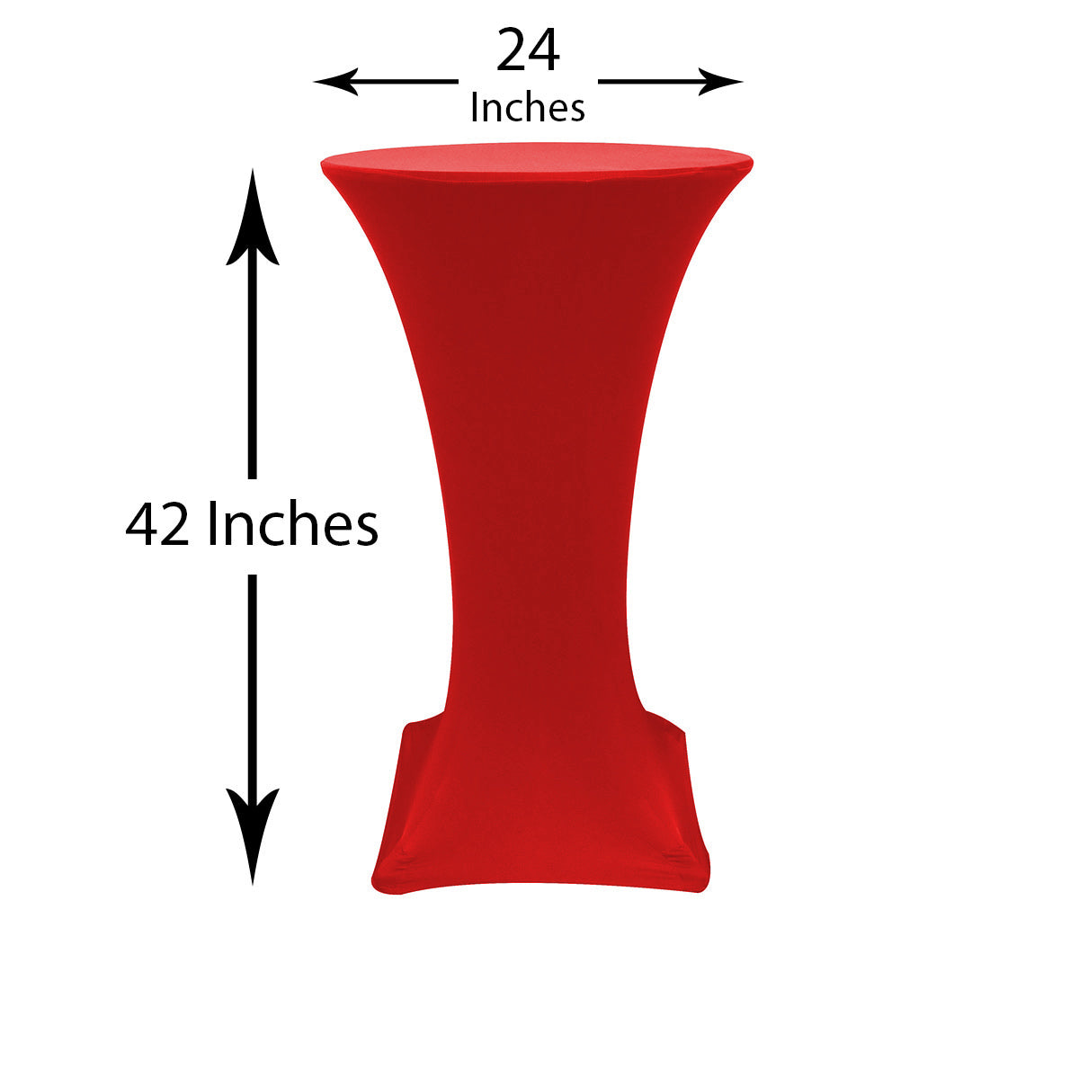 24 inch Highboy Cocktail Spandex Table Cover Red