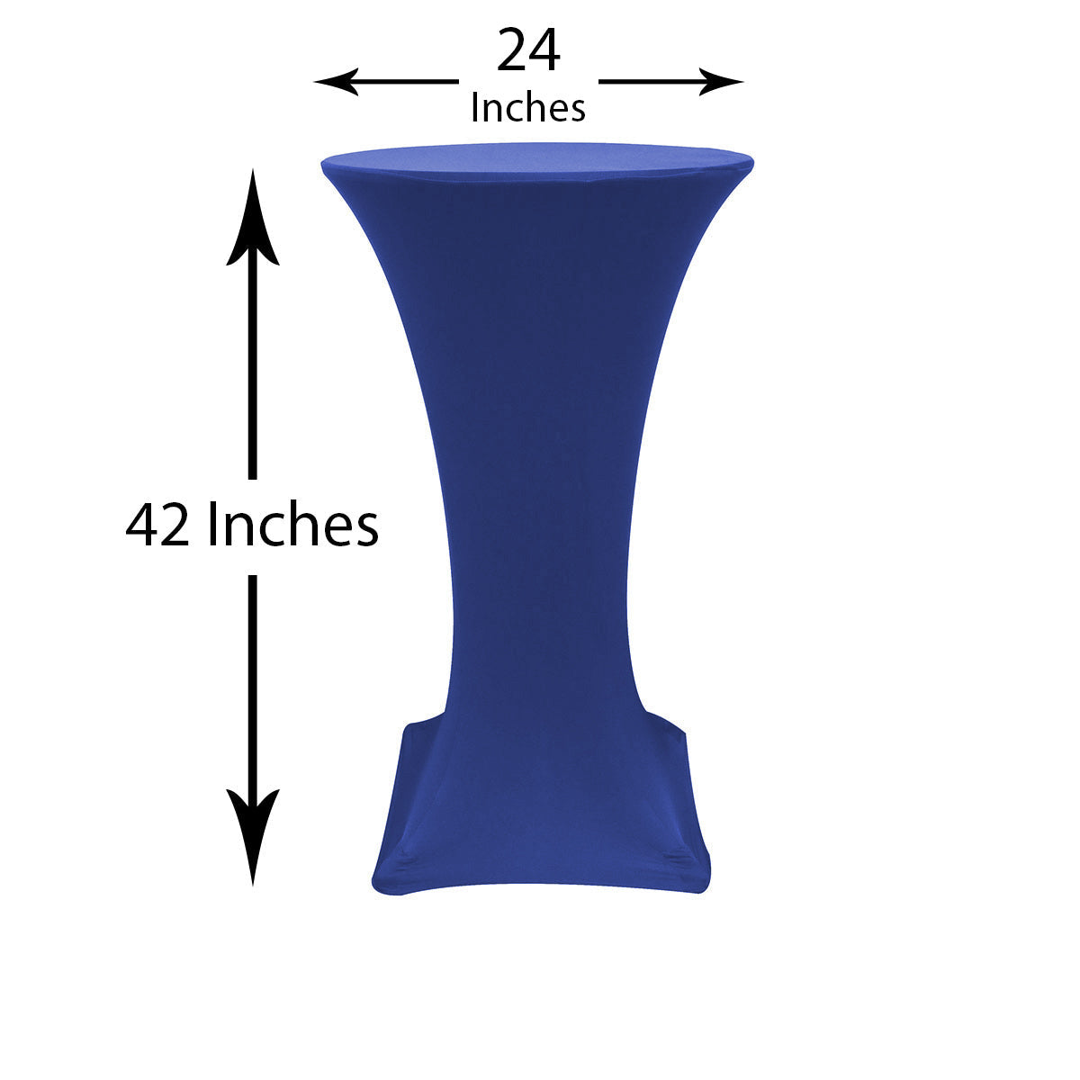 24 inch Highboy Cocktail Spandex Table Cover Royal Blue