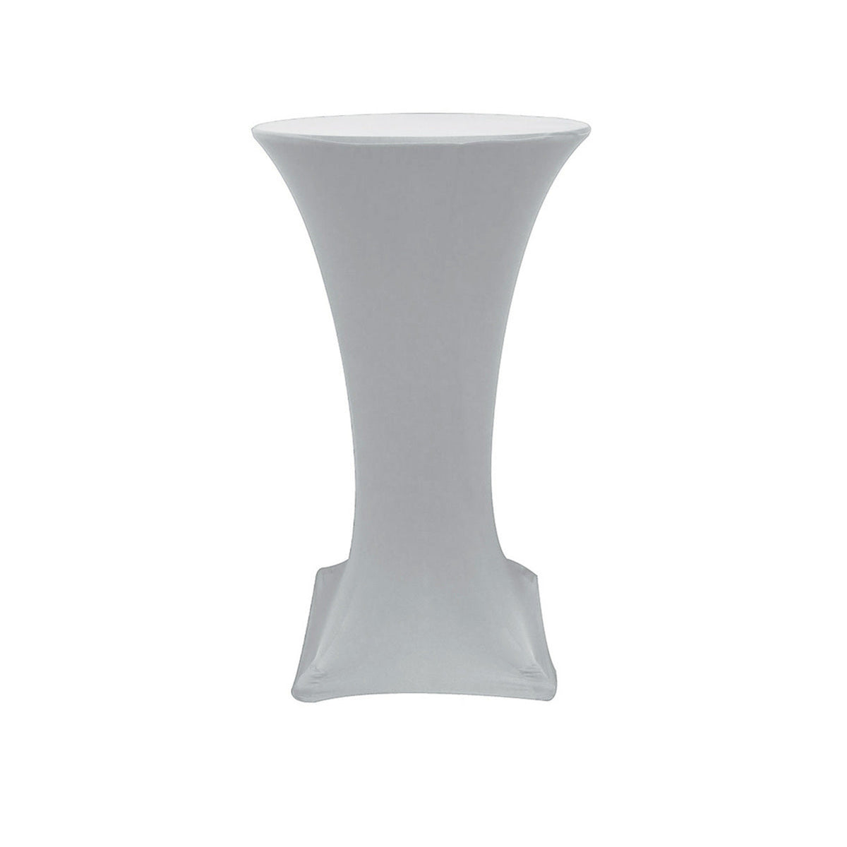 24 inch Highboy Cocktail Spandex Table Cover Silver