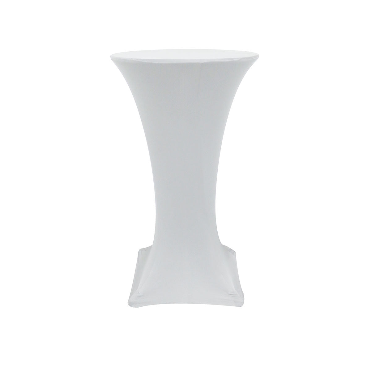 24 inch Highboy Cocktail Spandex Table Cover White