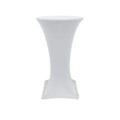 24 inch Highboy Cocktail Spandex Table Cover White
