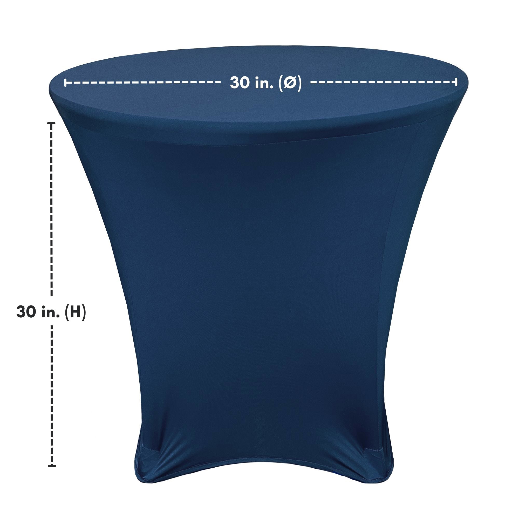 30 x 30 inch Lowboy Cocktail Spandex Table Cover Navy Blue