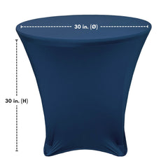 30 x 30 inch Lowboy Cocktail Spandex Table Cover Navy Blue