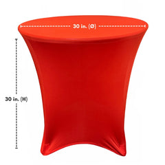 30 x 30 inch Lowboy Cocktail Spandex Table Cover Red