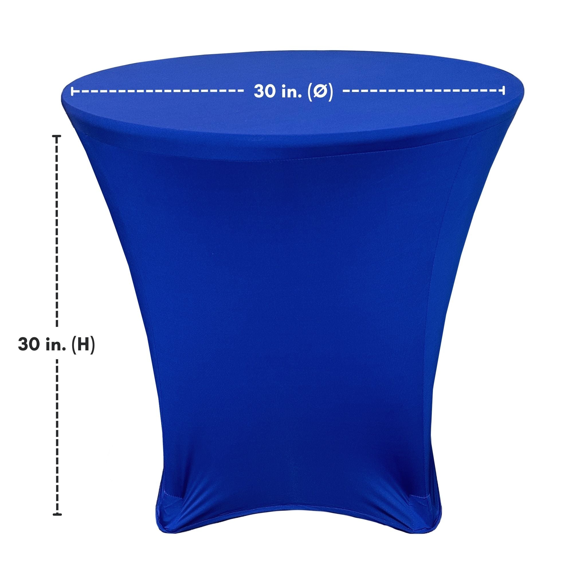 30 x 30 inch Lowboy Cocktail Spandex Table Cover Royal Blue