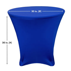 30 x 30 inch Lowboy Cocktail Spandex Table Cover Royal Blue