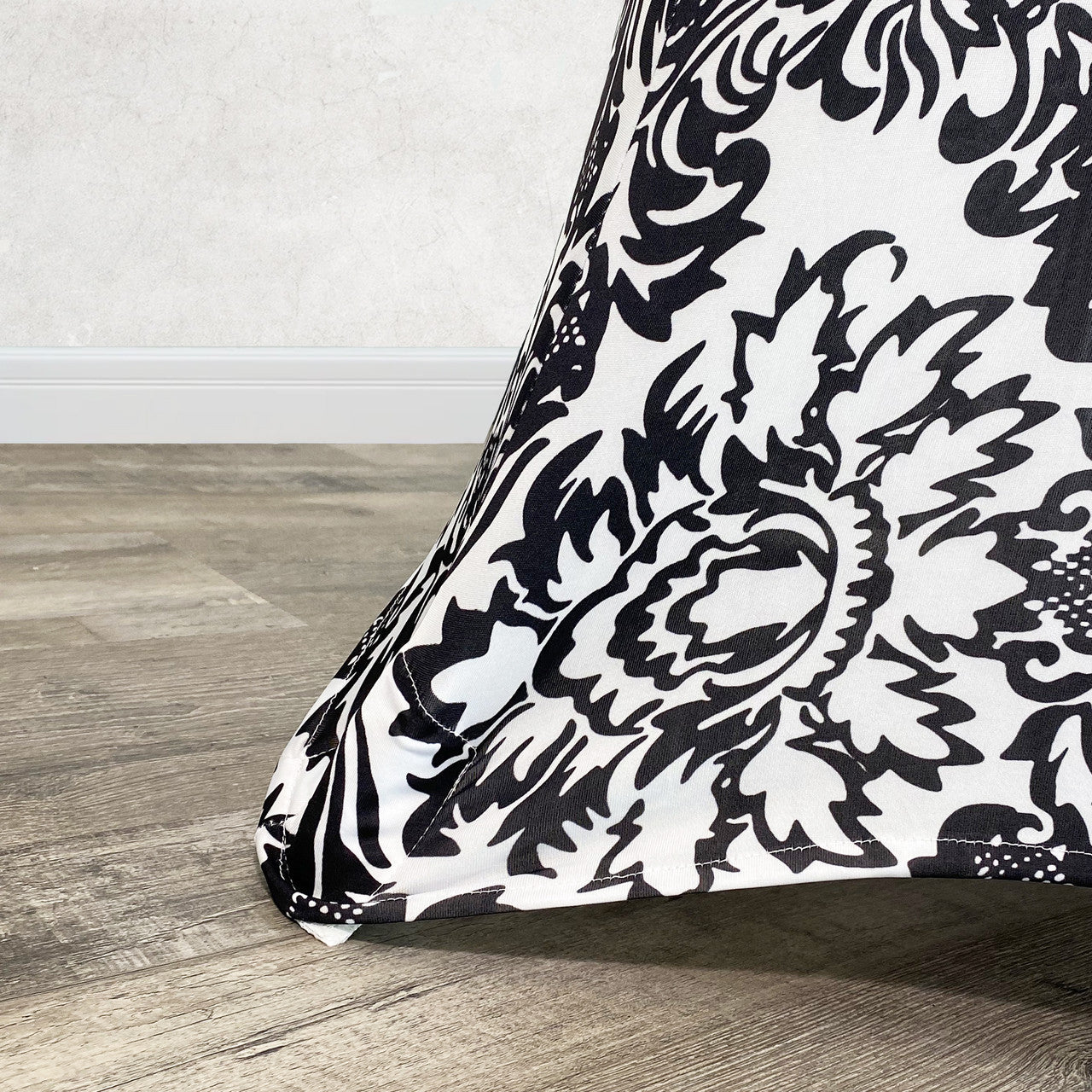 30 Inch Highboy Cocktail Round Stretch Spandex Table Cover Damask