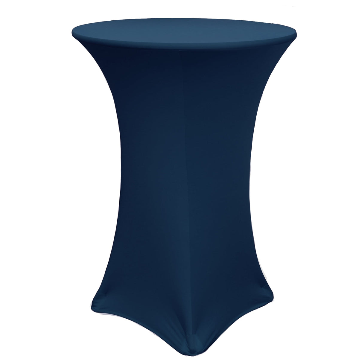 36 inch Highboy Cocktail Round Spandex Table Cover Navy Blue