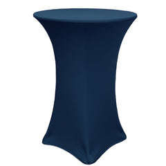 30 inch Highboy Cocktail Round Spandex Table Cover Navy Blue