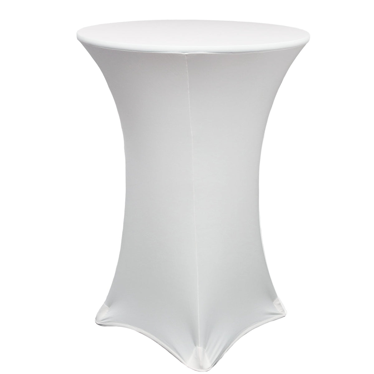 32 inch Highboy Cocktail Spandex Table Cover White