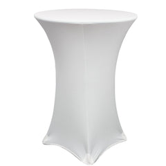 32 inch Highboy Cocktail Spandex Table Cover White