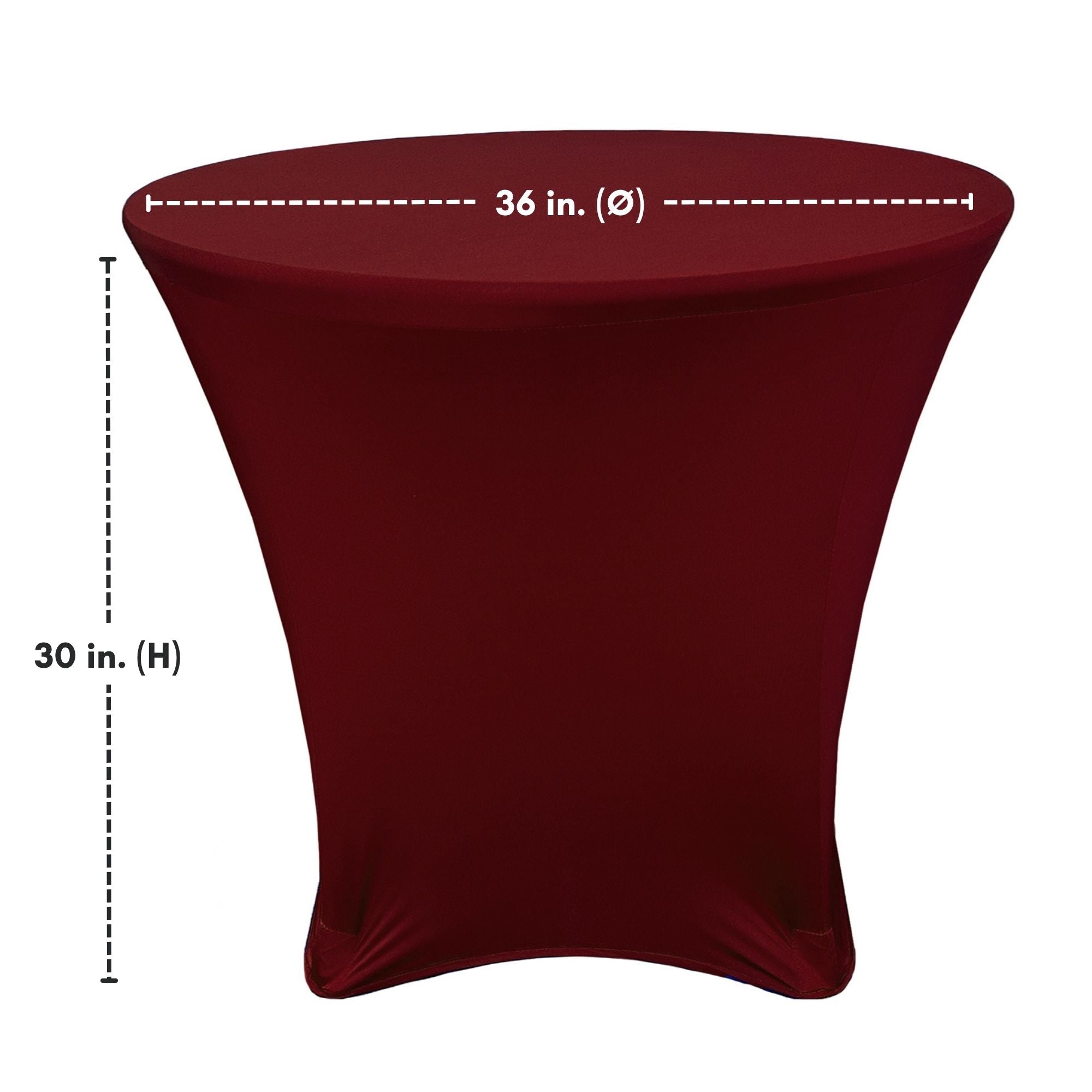 36 x 30 inch Lowboy Cocktail Spandex Table Cover Burgundy