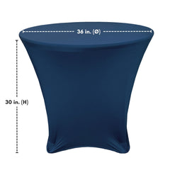 36 x 30 inch Lowboy Cocktail Spandex Table Cover Navy Blue