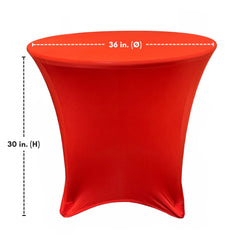 36 x 30 inch Lowboy Cocktail Spandex Table Cover Red