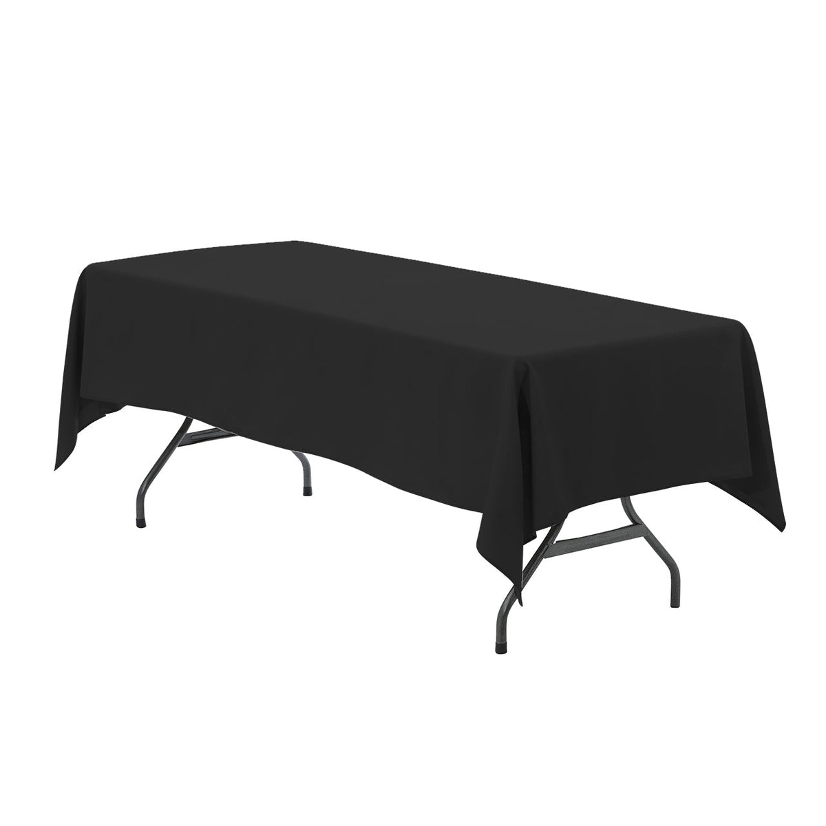 60 x 102 inch Polyester Rectangular Tablecloth Black