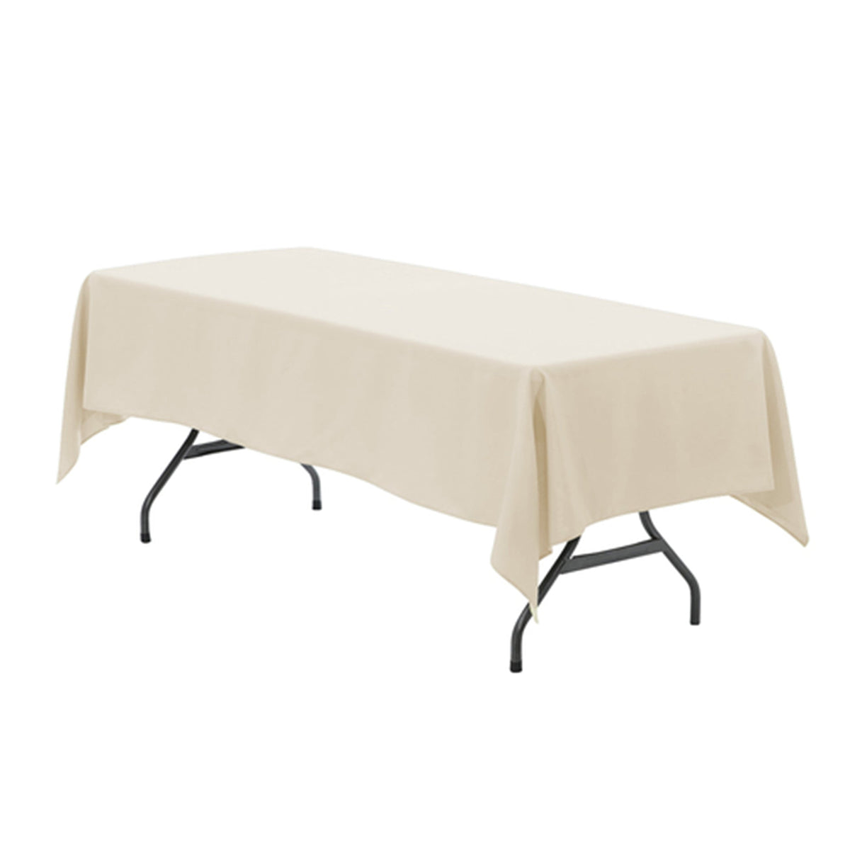 60 x 126 inch Polyester Rectangular Tablecloth Ivory
