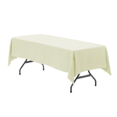 60 x 102 inch Polyester Rectangular Tablecloth Ivory