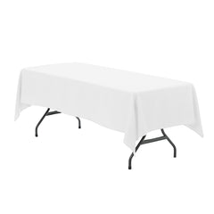 60 x 102 inch Polyester Rectangular Tablecloth White