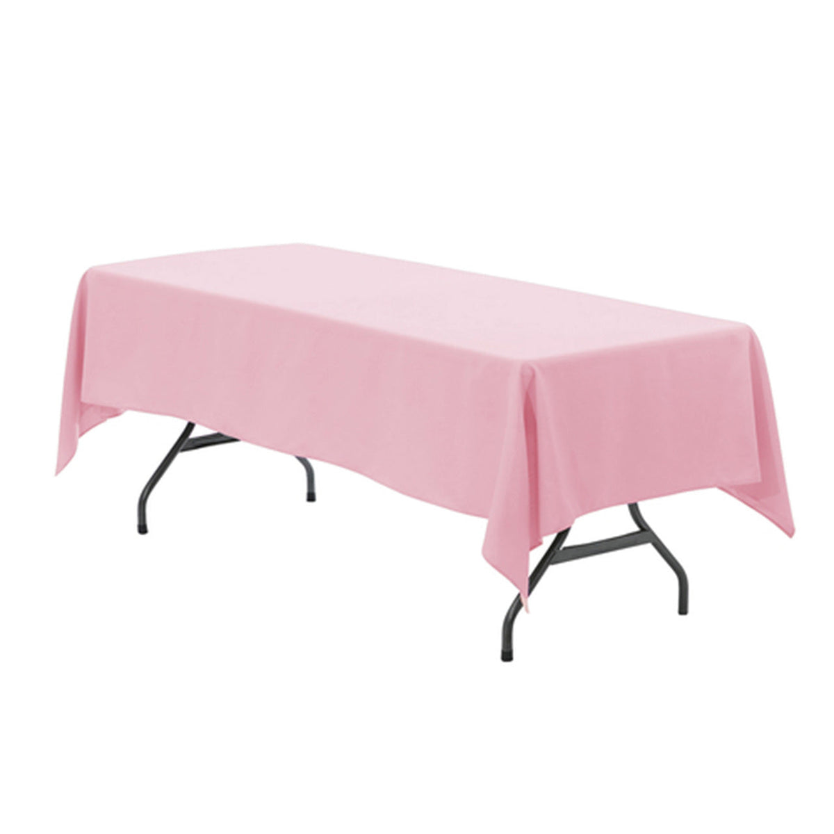 60 x 102 inch Polyester Rectangular Tablecloth Pink