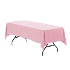 60 x 102 inch Polyester Rectangular Tablecloth Pink