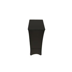 6 Ft  x 18 Inches Open Back Classroom Spandex Table Cover Black