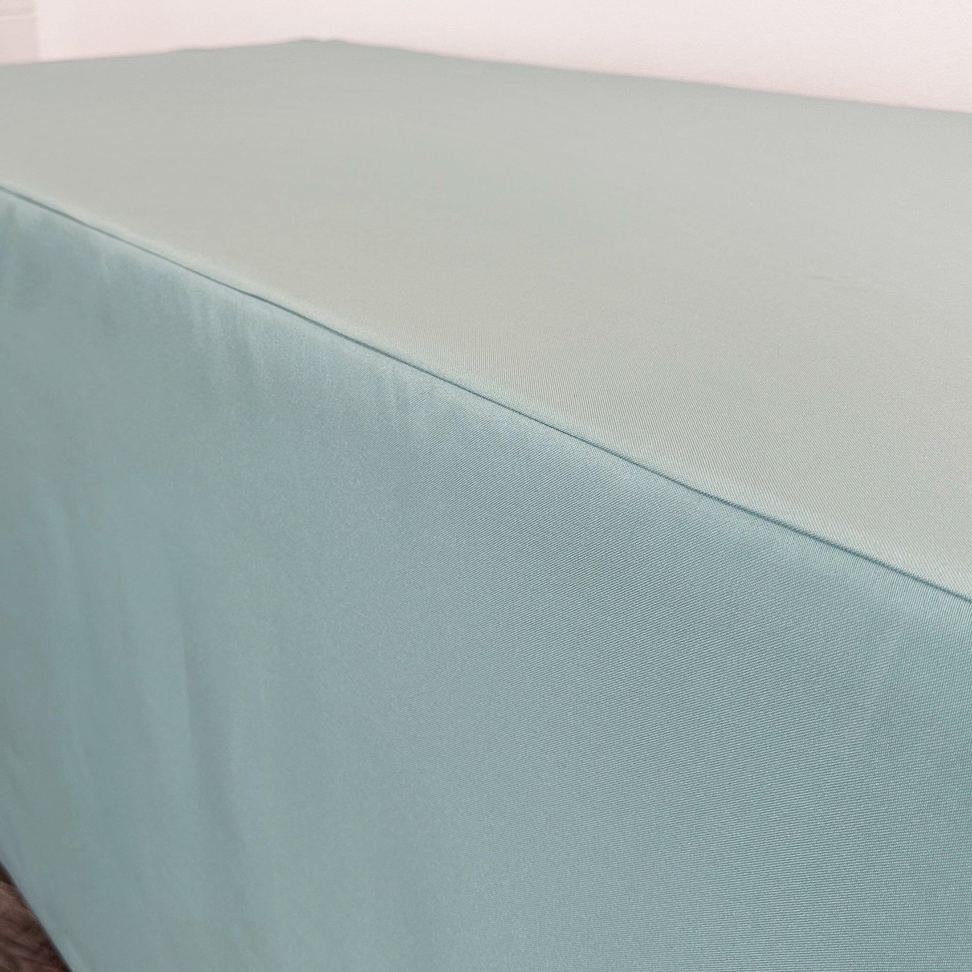6 ft Fitted Polyester Tablecloth Rectangular Dusty Blue