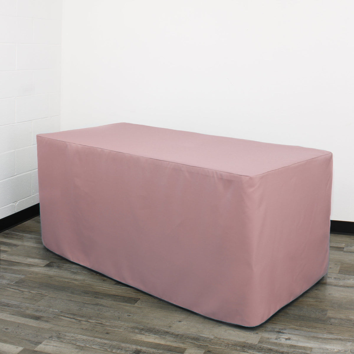 6 ft Fitted Polyester Tablecloth Rectangular Dusty Rose