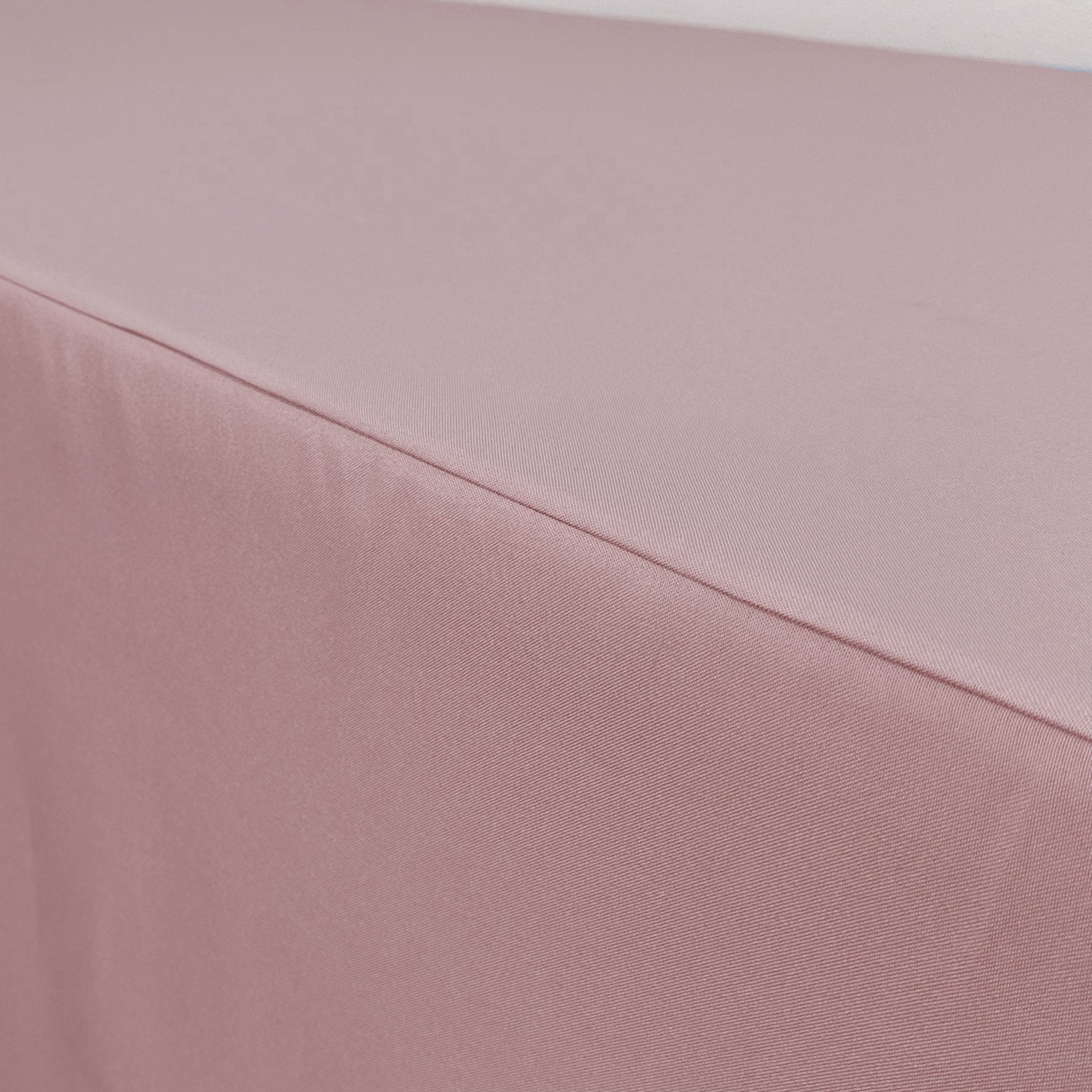 6 ft Fitted Polyester Tablecloth Rectangular Dusty Rose