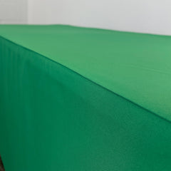 6 ft Fitted Polyester Tablecloth Rectangular Emerald Green