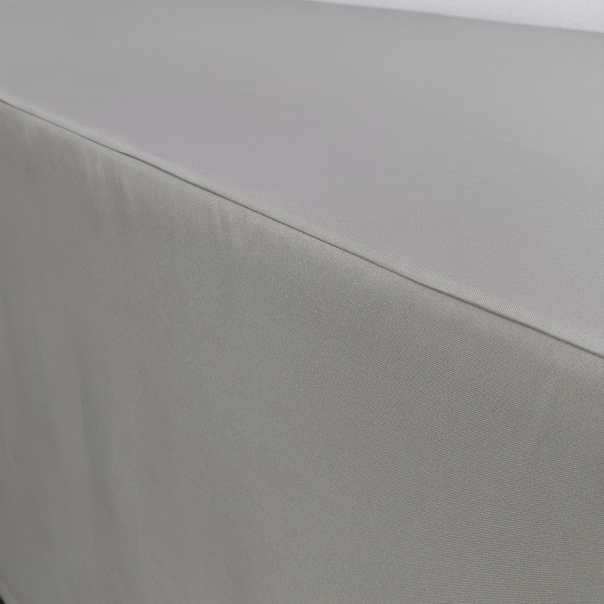 4 FT X 24 Inches Rectangular Fitted Polyester Tablecloth Gray