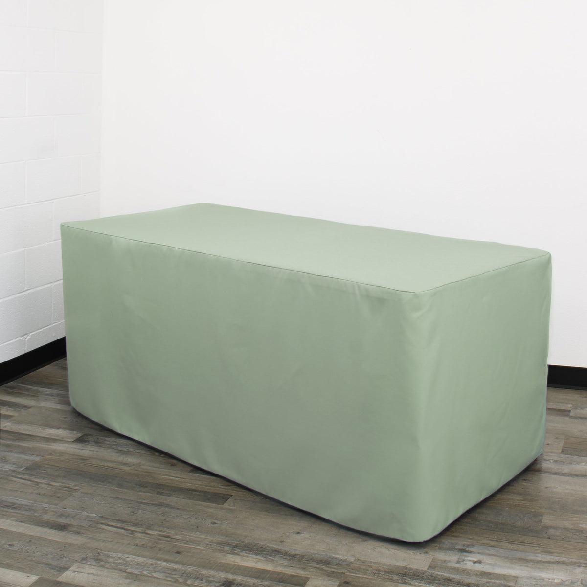 6 ft Fitted Polyester Tablecloth Rectangular Sage