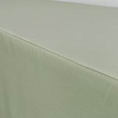 6 ft Fitted Polyester Tablecloth Rectangular Sage