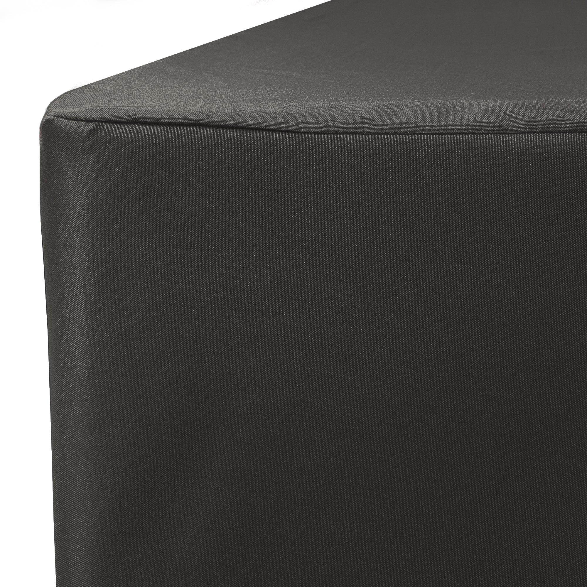 6 ft Rectangular Fitted Polyester Tablecloth Black