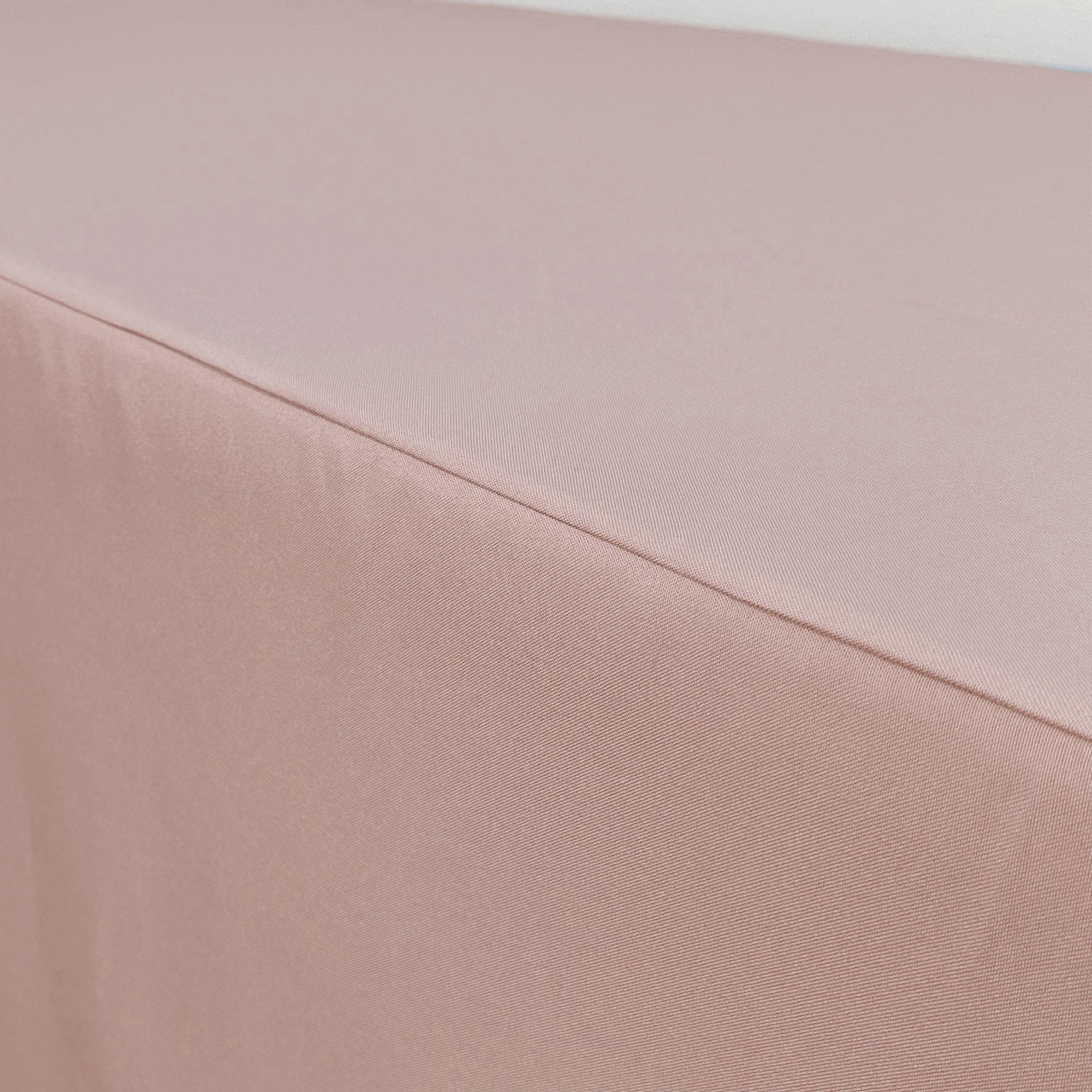 4 FT X 24 Inches  Rectangular Fitted Polyester Tablecloth Blush