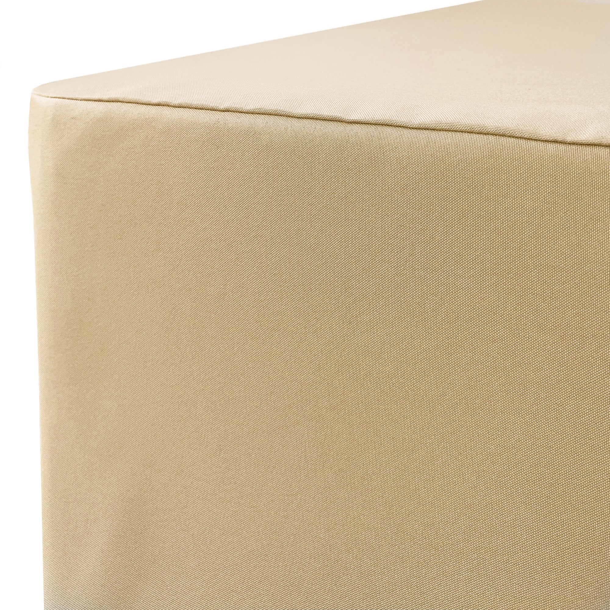 6 ft Rectangular Fitted Polyester Tablecloth Champagne
