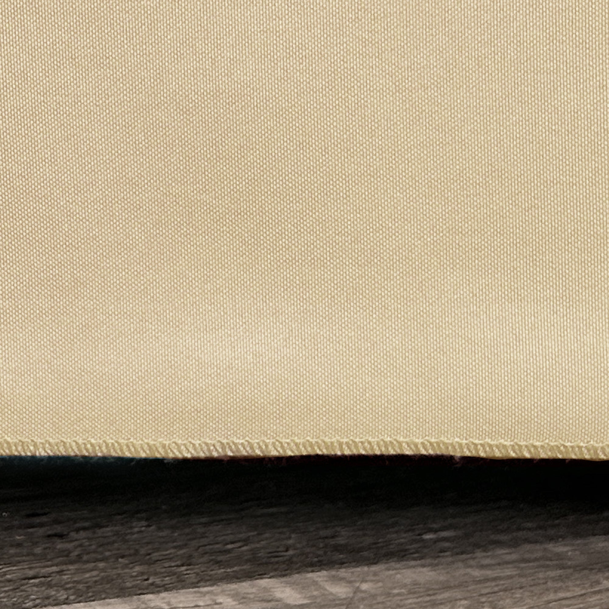 6 ft Rectangular Fitted Polyester Tablecloth Champagne